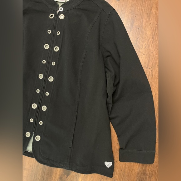 Dream Jeannes Quacker Factory Jacket Size 3X Black Rhinestones QVC Fall‎ Comfy - Picture 15 of 16